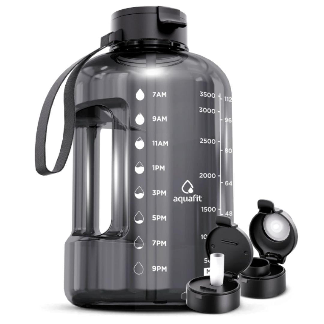Large Motivational Water Bottle with Time Markers